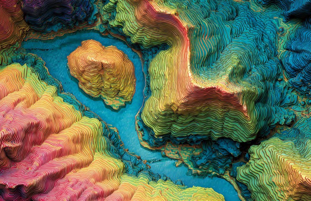 Global 50 raporundan topografik illüstrasyon