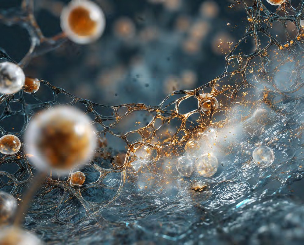 Global 50 — karbon nanomalzeme / su illüstrasyonu